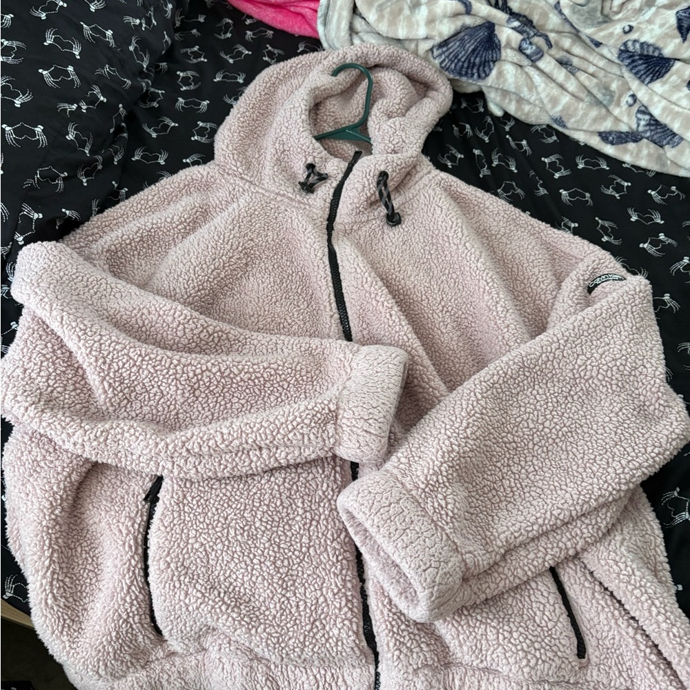 Calvin Klein Cozy Pink Zip Up Jacket
